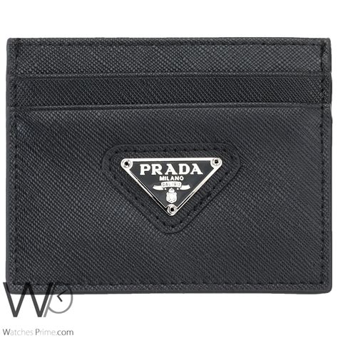 prada business card holder wallet|Prada card holder with zipper.